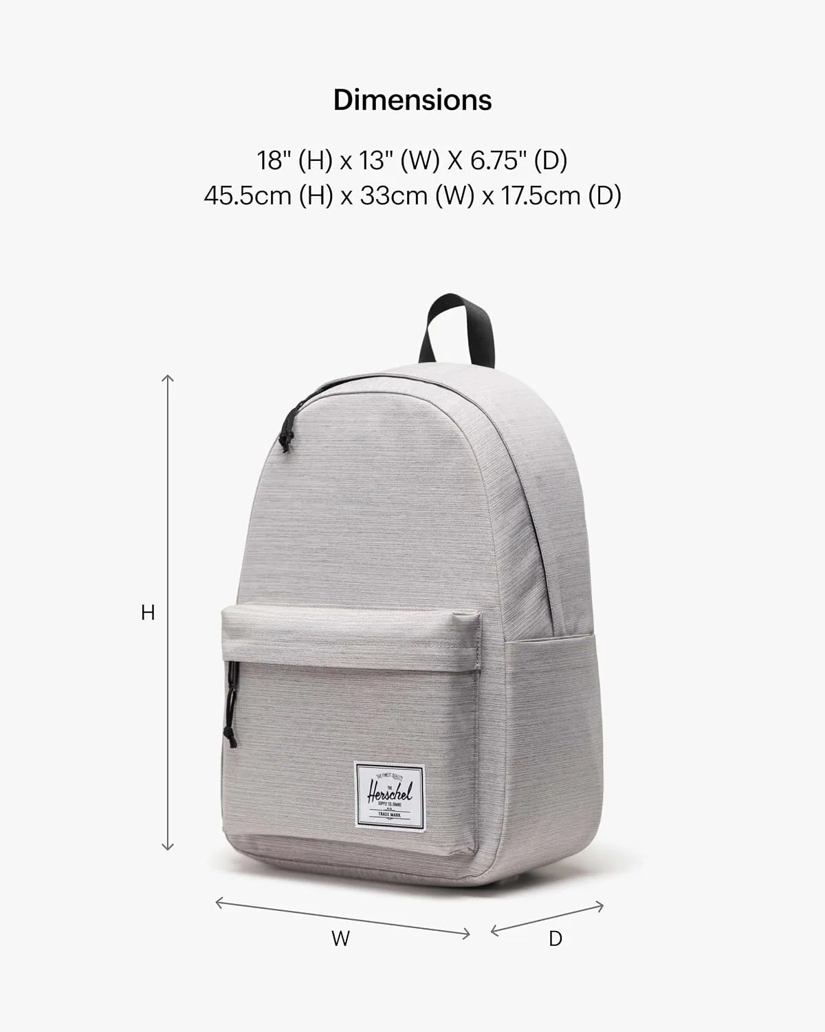 Herschel Classic Mod rugzak light grey 20L canvas