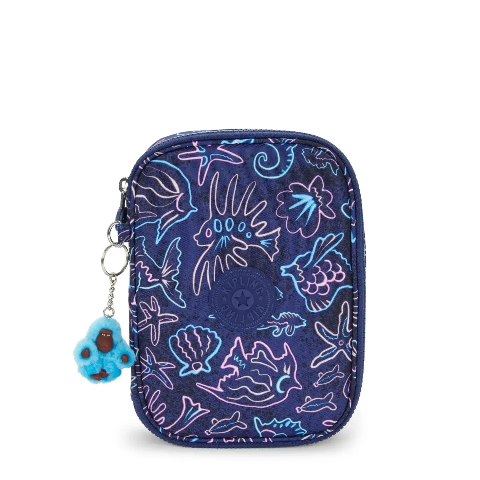 Kipling 100 Pens pennenzak Groot Disco Fish nylon