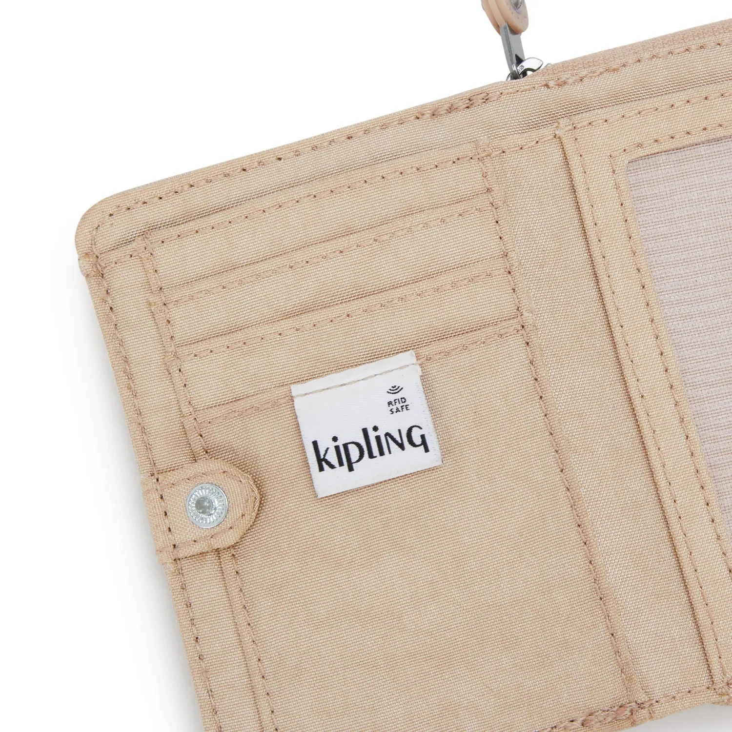 Kipling Money Love portemonnee medium sparkled beige rfid