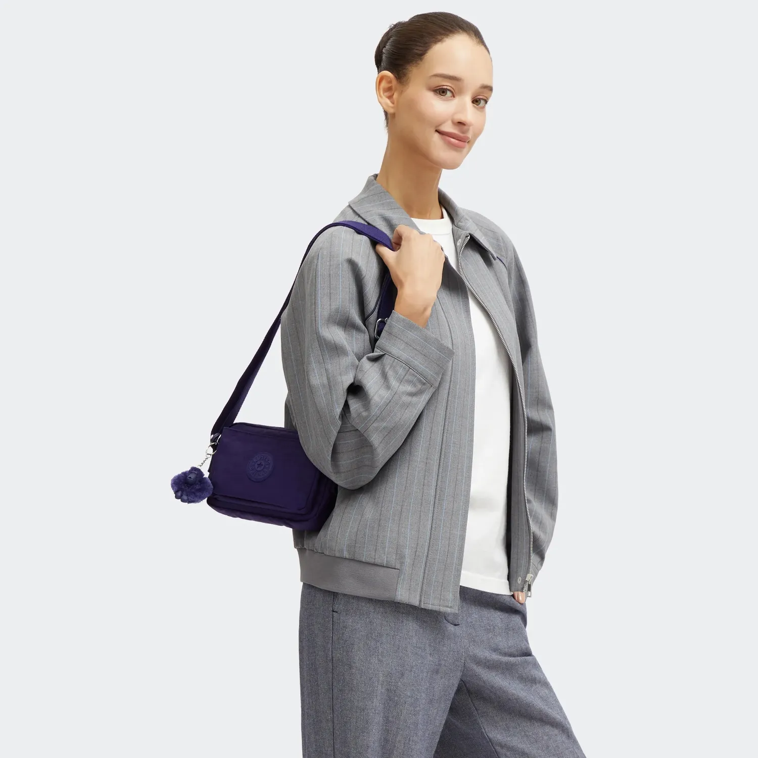 Kipling Abanu crossbody tas klein Moonlit Blue lichtgewicht