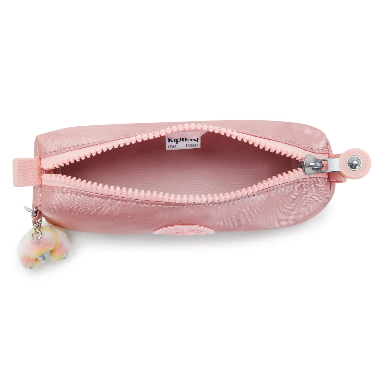 Kipling Freedom pennenzak Medium Bronze Pink Metallic nylon