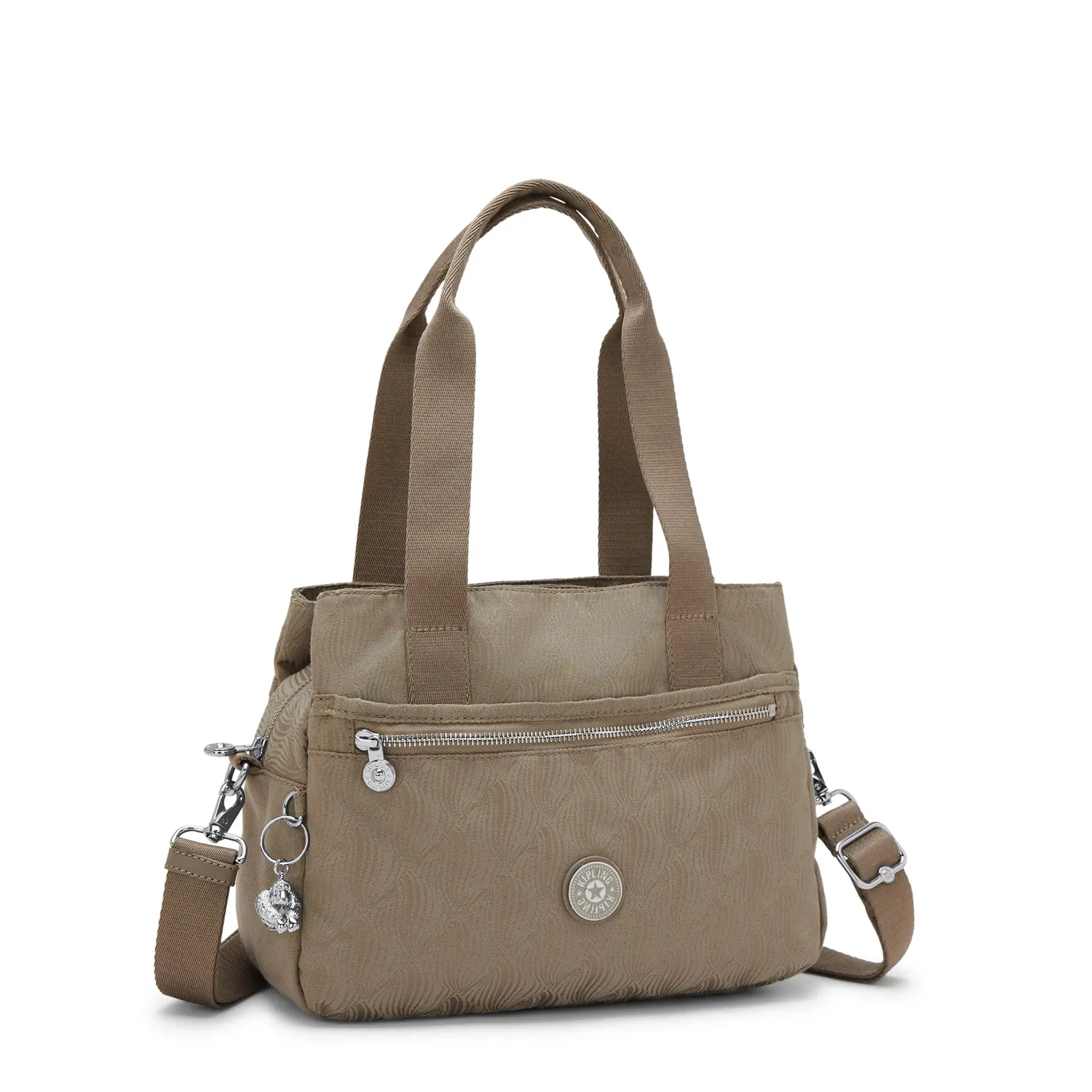 Kipling Elysiana schoudertas Diamond Wave Jacquard medium 3-vaks