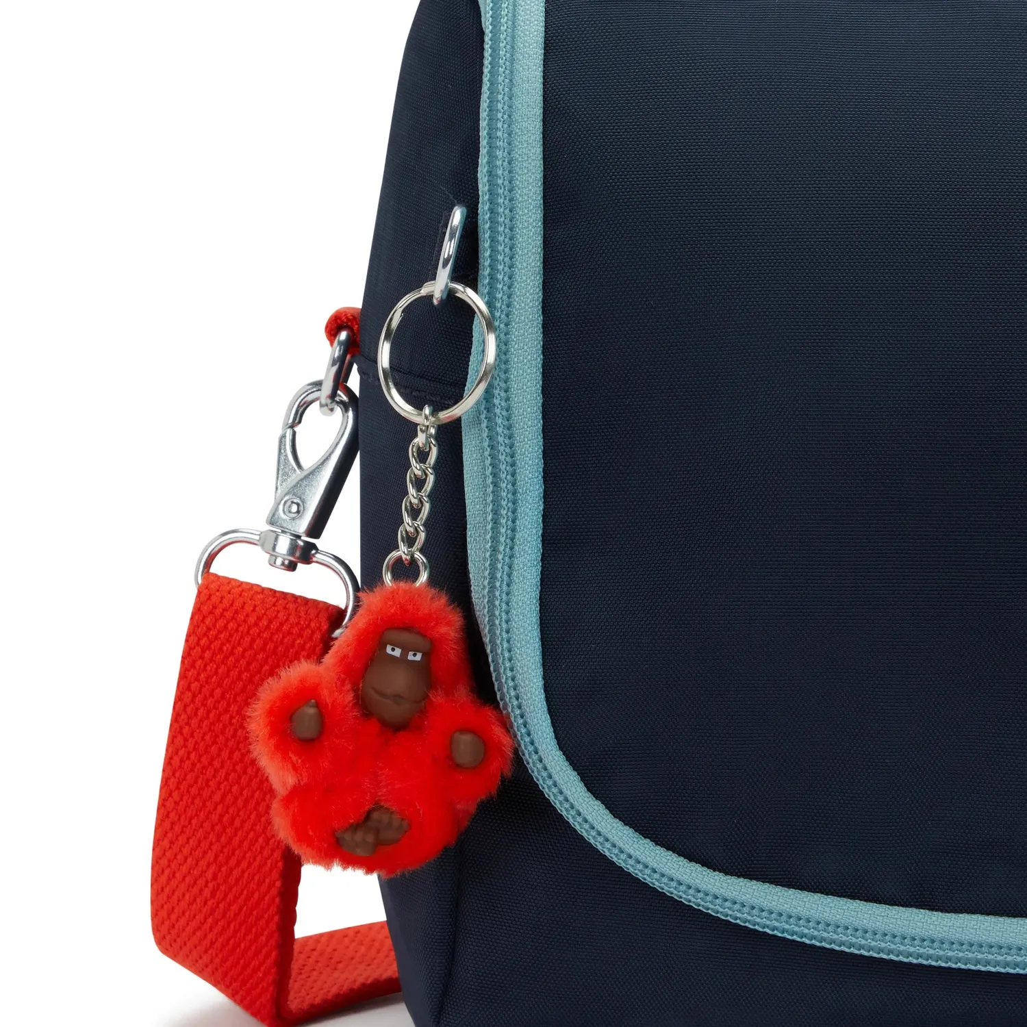 Kipling New Kichirou lunchtas Groot Cosmo Blue Combo trolleybevestiging