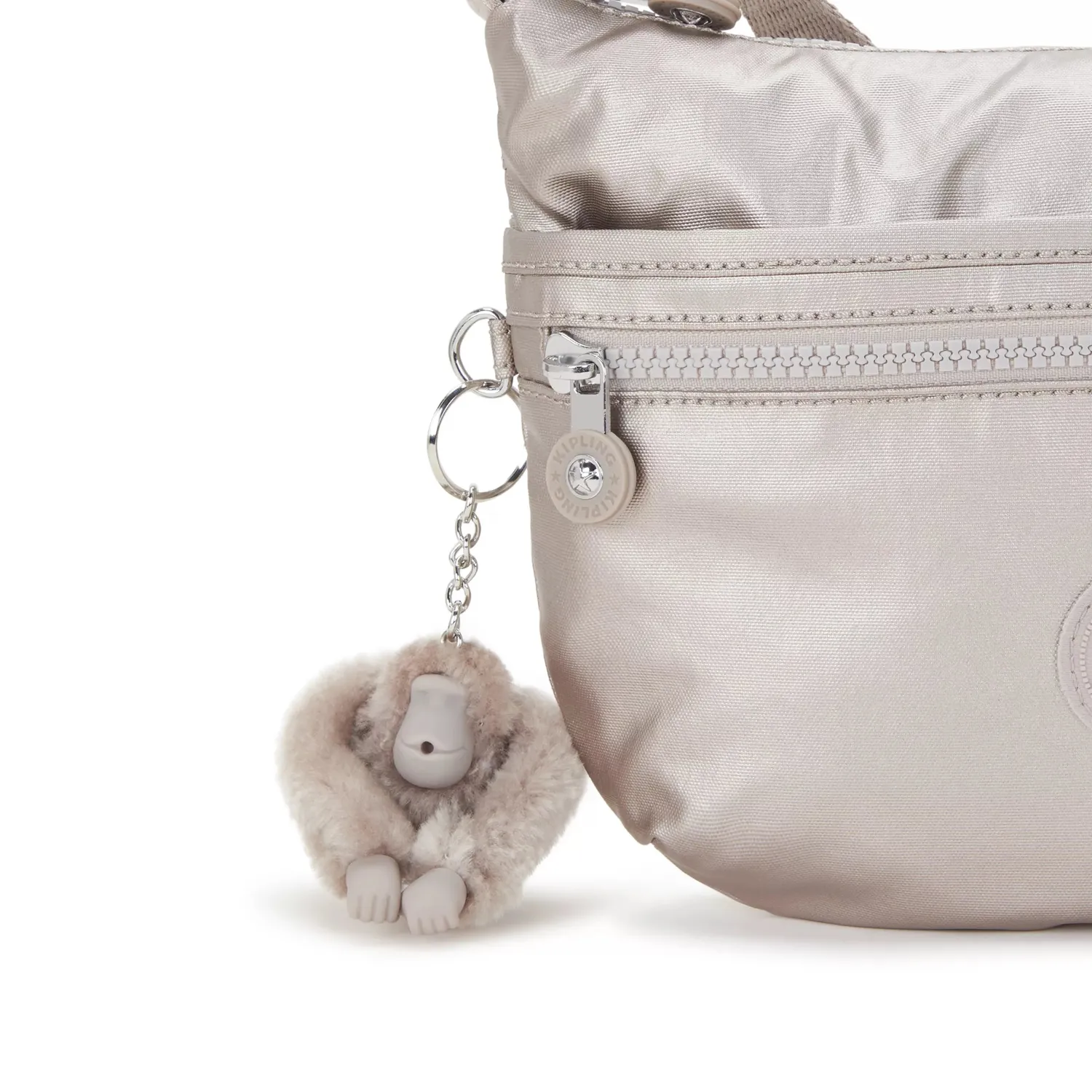Kipling Arto S schoudertas Metallic Glow klein glans