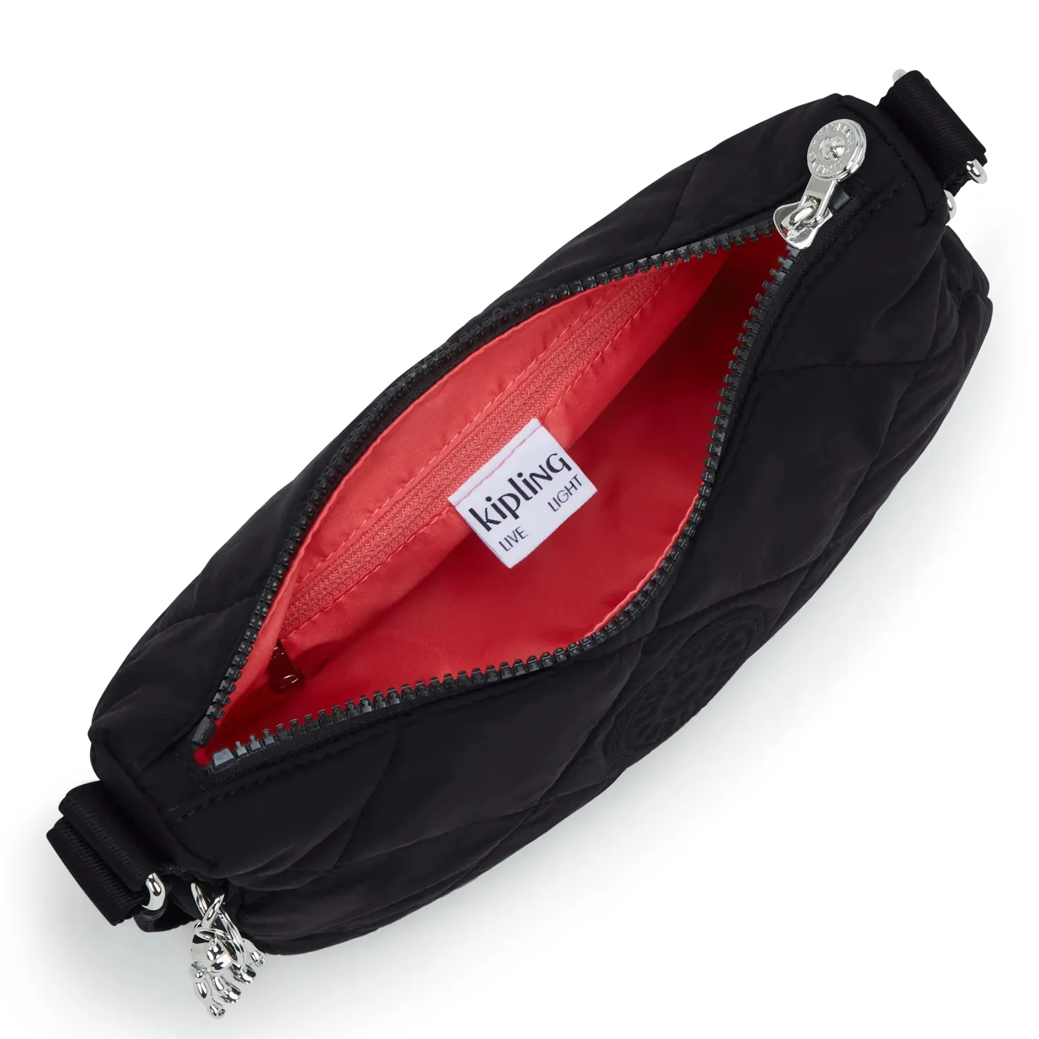Kipling Ayda Up schoudertas Cosmic Black Quilt klein gewatteerd