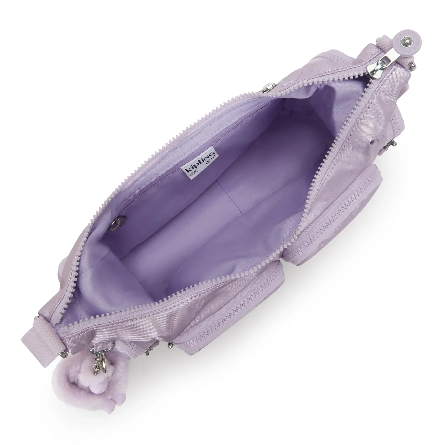 Kipling Rikka S crossbodytas Lilac Moon Metallic klein