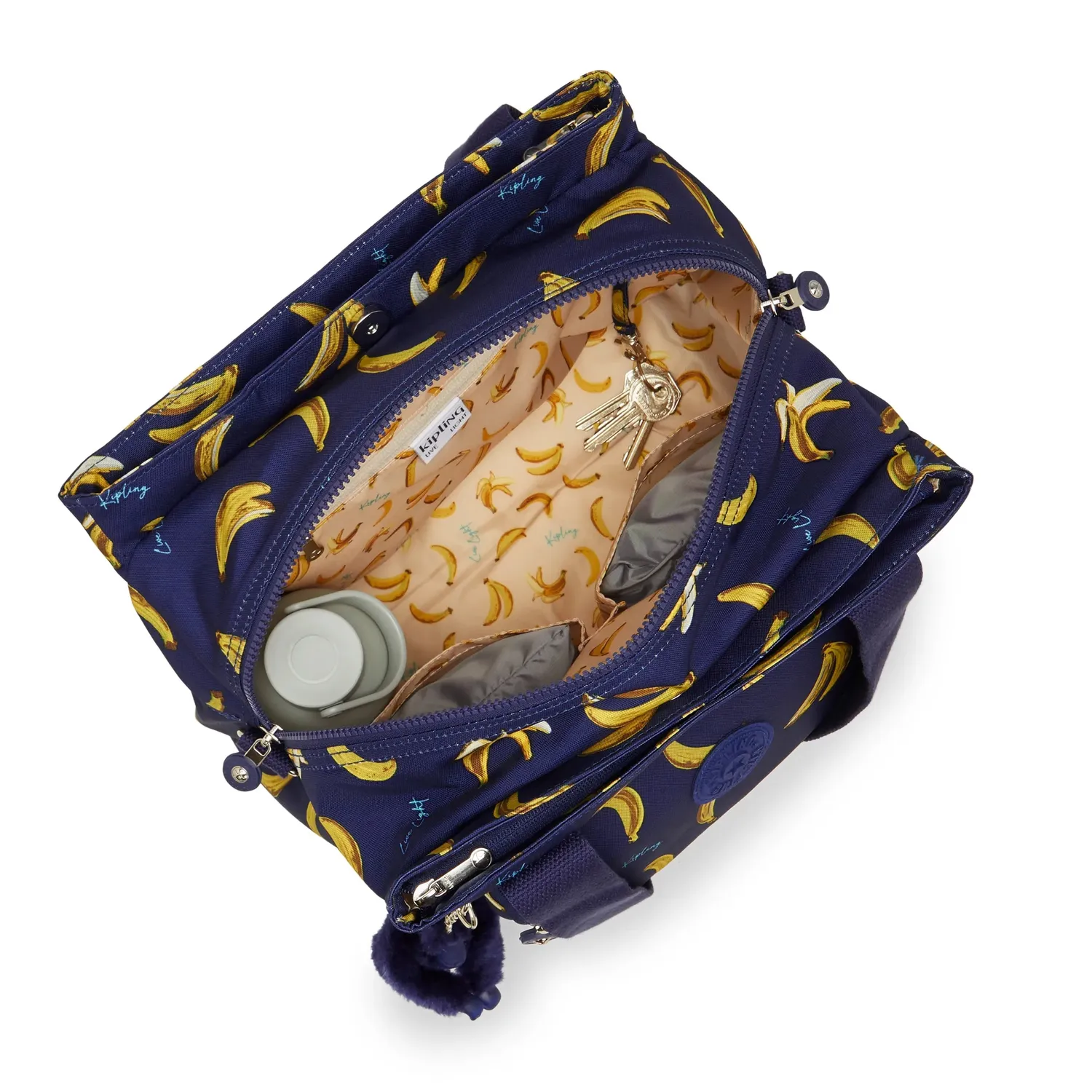 Kipling Nappisac babytas banana print medium