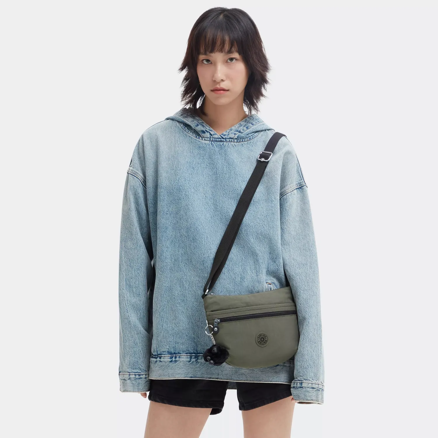 Kipling Arto S schoudertas Green Moss klein – waterafstotend