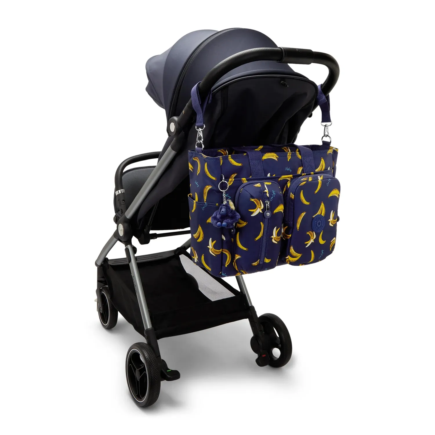 Kipling Babygear babytas Medium Baby Banana Print met matje