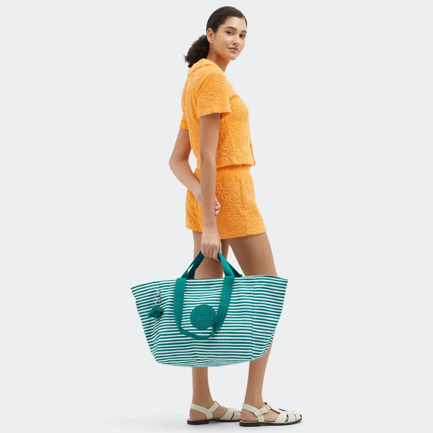 Kipling Naomi shopper Parasol Stripes groot strand
