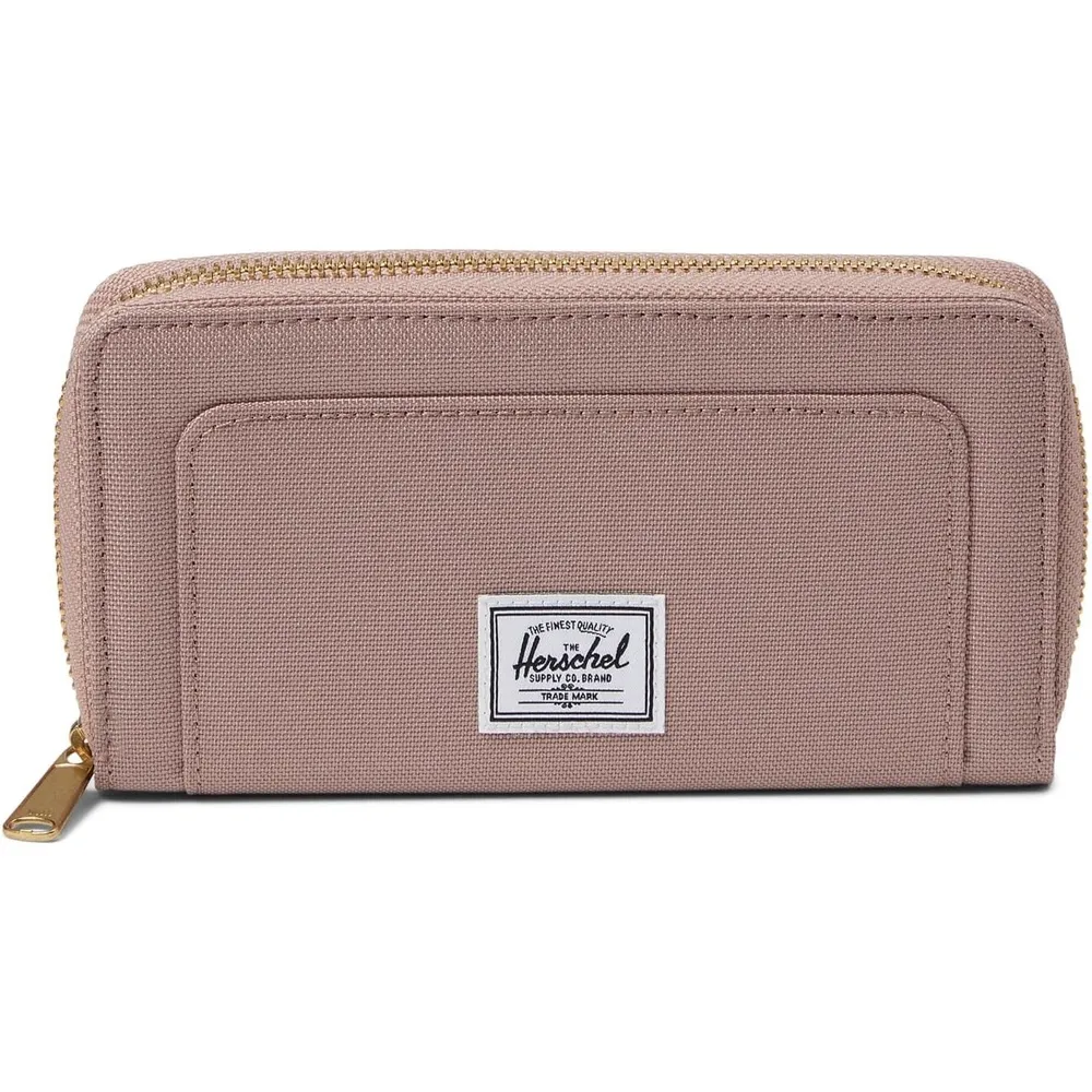 Herschel Thomas portemonnee Black Tonal plat leer