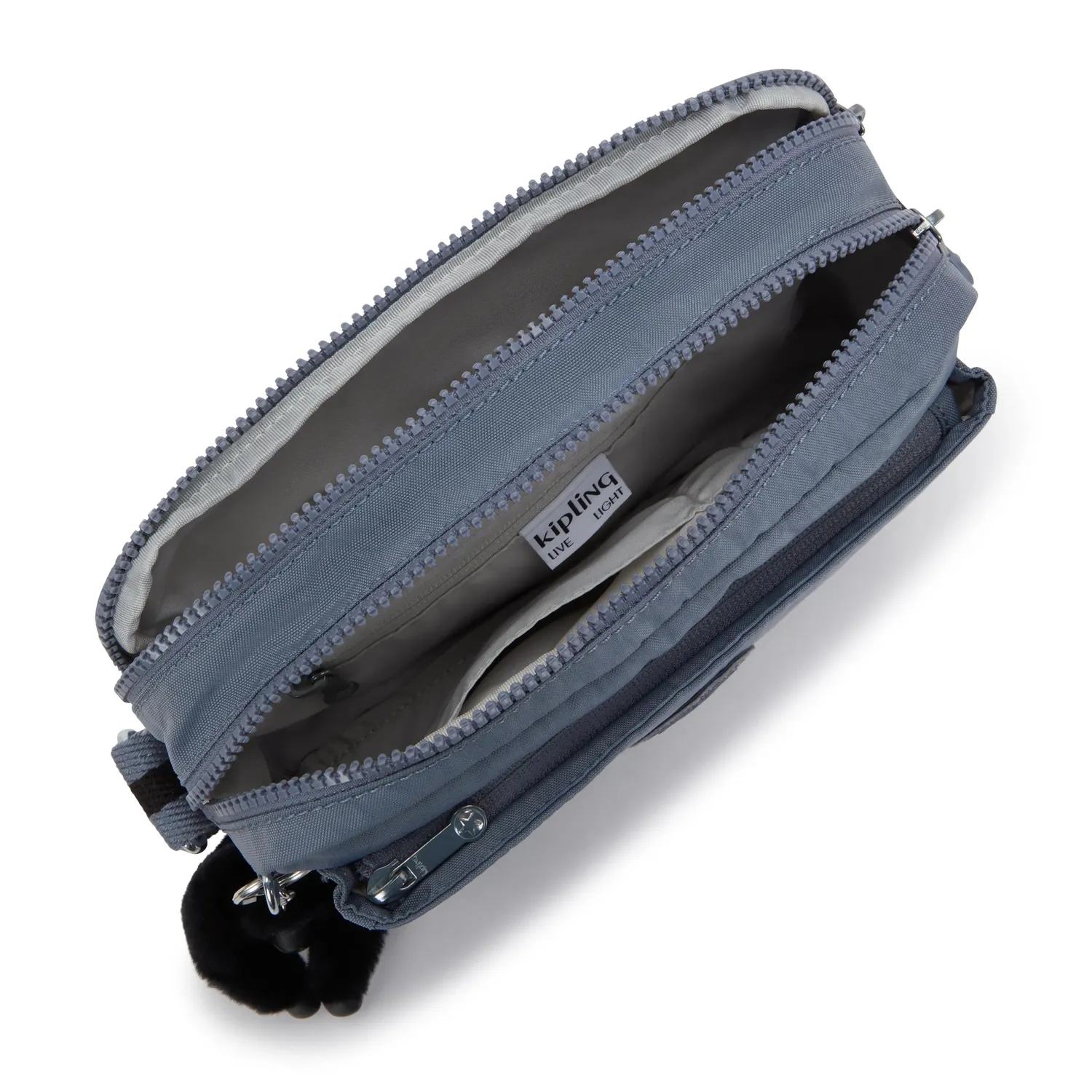 Kipling Abanu M crossbody tas Blue Stone – 2 vakken