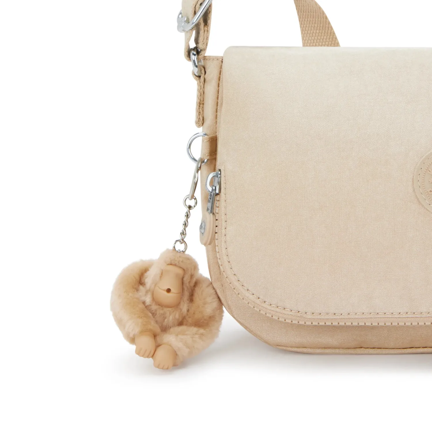 Kipling Earthbeat S handtas Klein sparkled beige crossbody