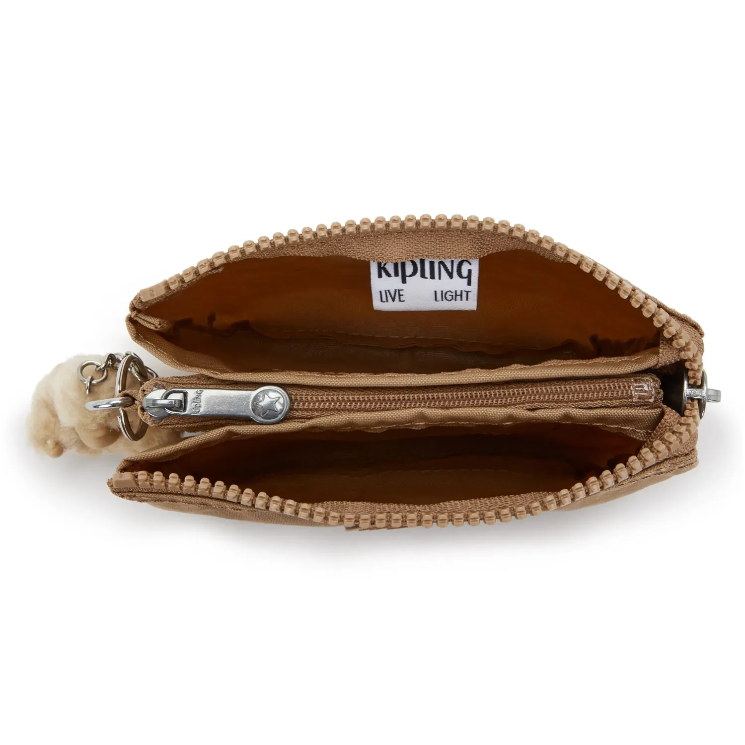 Kipling Creativity S portemonnee Early Tan klein licht