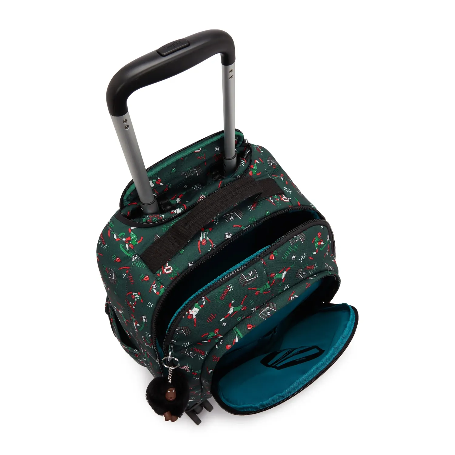 Kipling New Zea rugzak met wielen Soccer Print groot voetbal