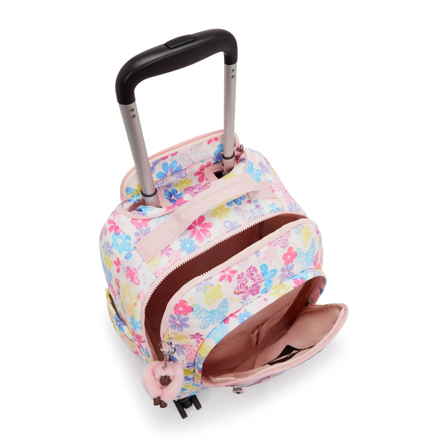 Kipling New Zea rugzak met wielen Flower Stamp Groot laptopvak