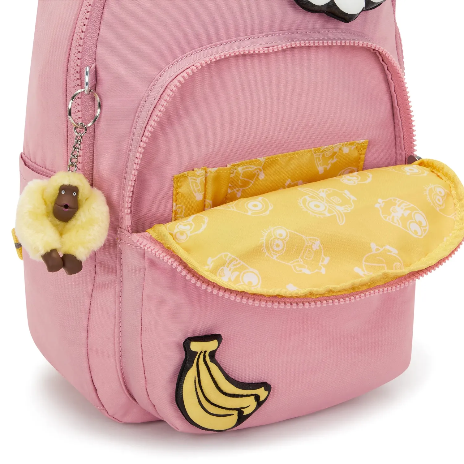 Kipling Seoul S Minions rugzak Klein Pink Daisy 11 inch