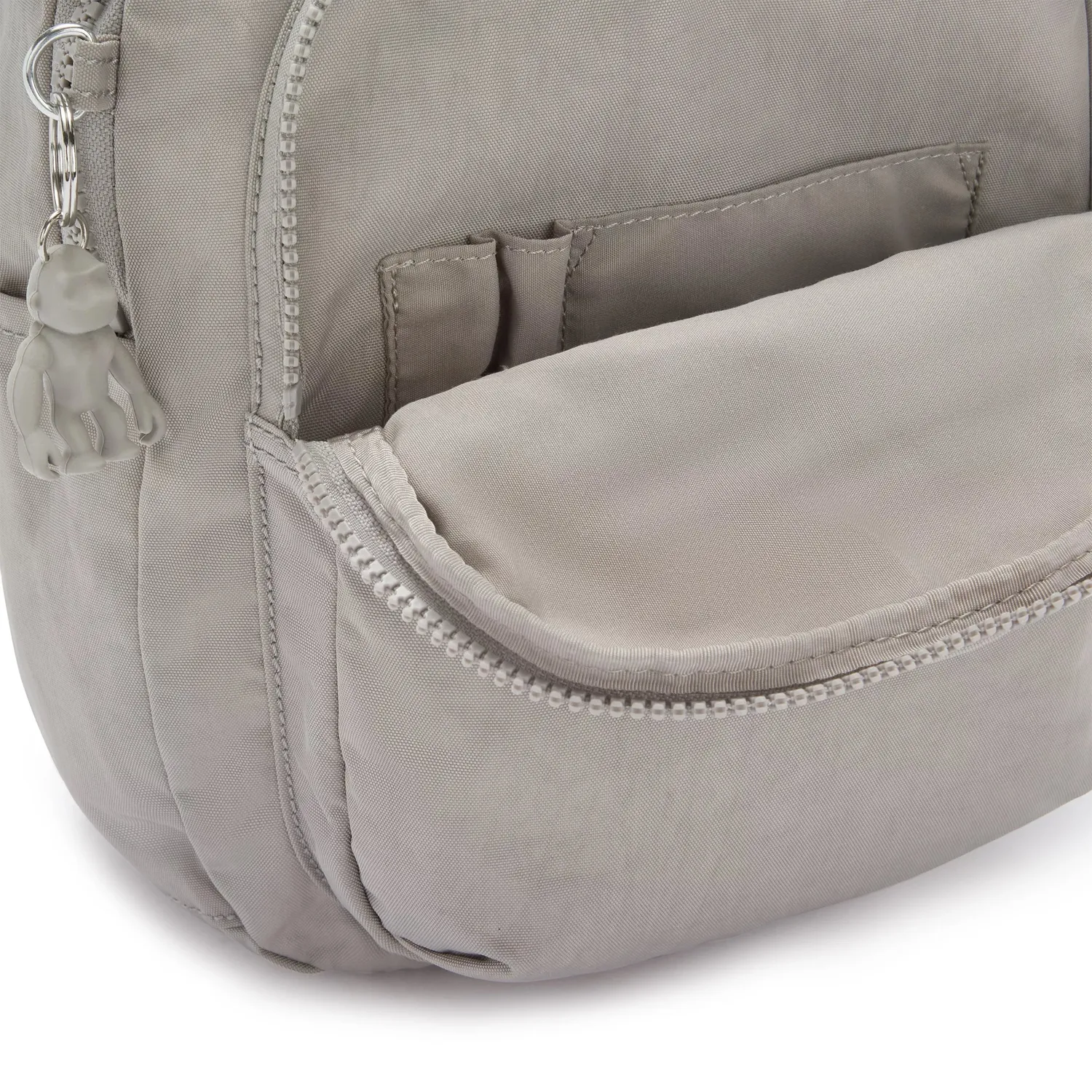 Kipling Seoul S kleine rugzak Grey Gris met tabletvak 11 inch