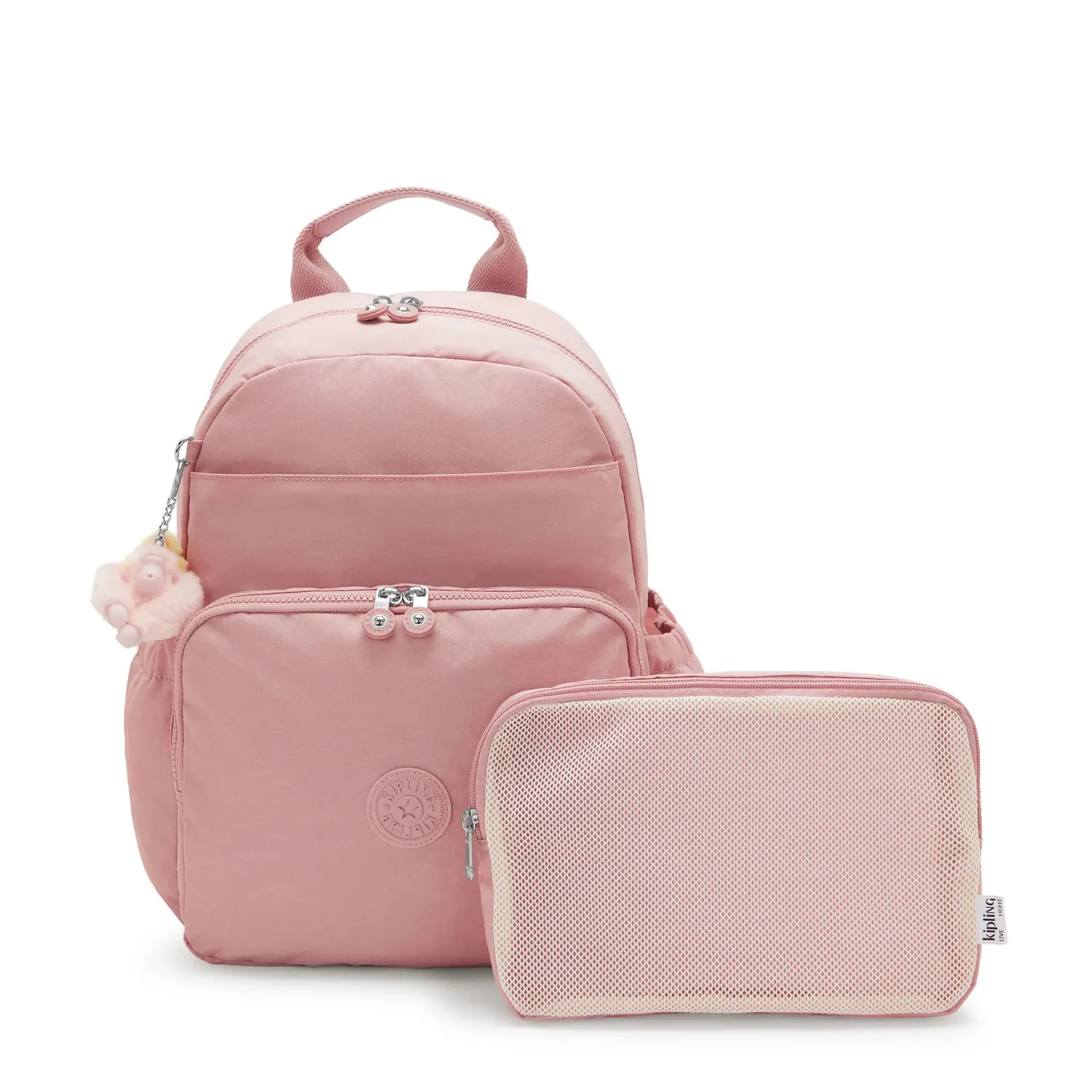 Kipling Maisie babyrugzak Tiny Smoky Blush Medium met verschoonmat