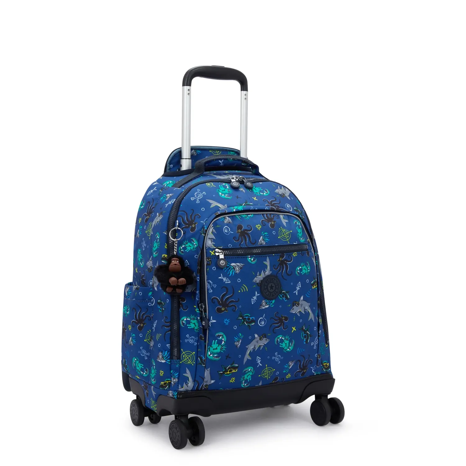 Kipling New Zea rugzak met wielen Undersea Party Groot trolley