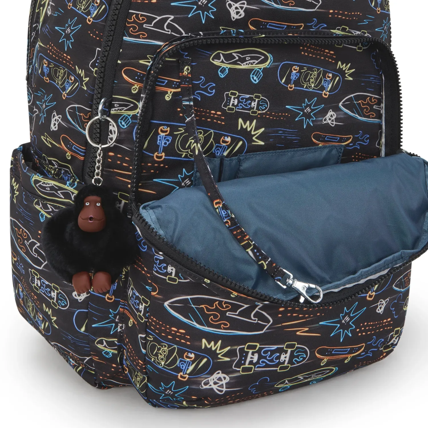 Kipling Seoul College Extra rugzak Neon Skate groot 15 inch