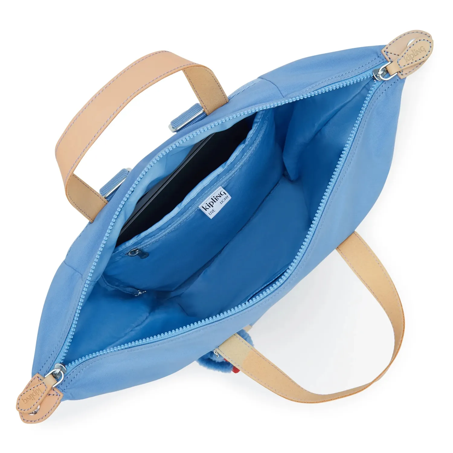 Kipling New Art rugzak Cotton Air Blue medium 15 inch