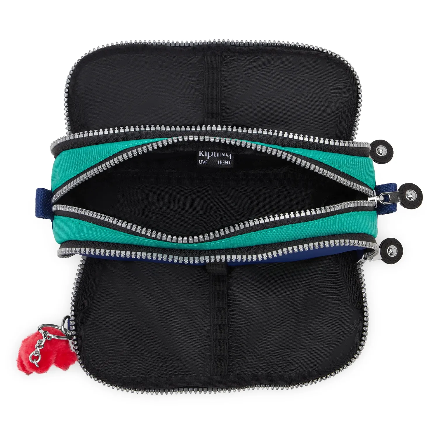 Kipling Gitroy pennenzak groot Escape Blue Block blauw