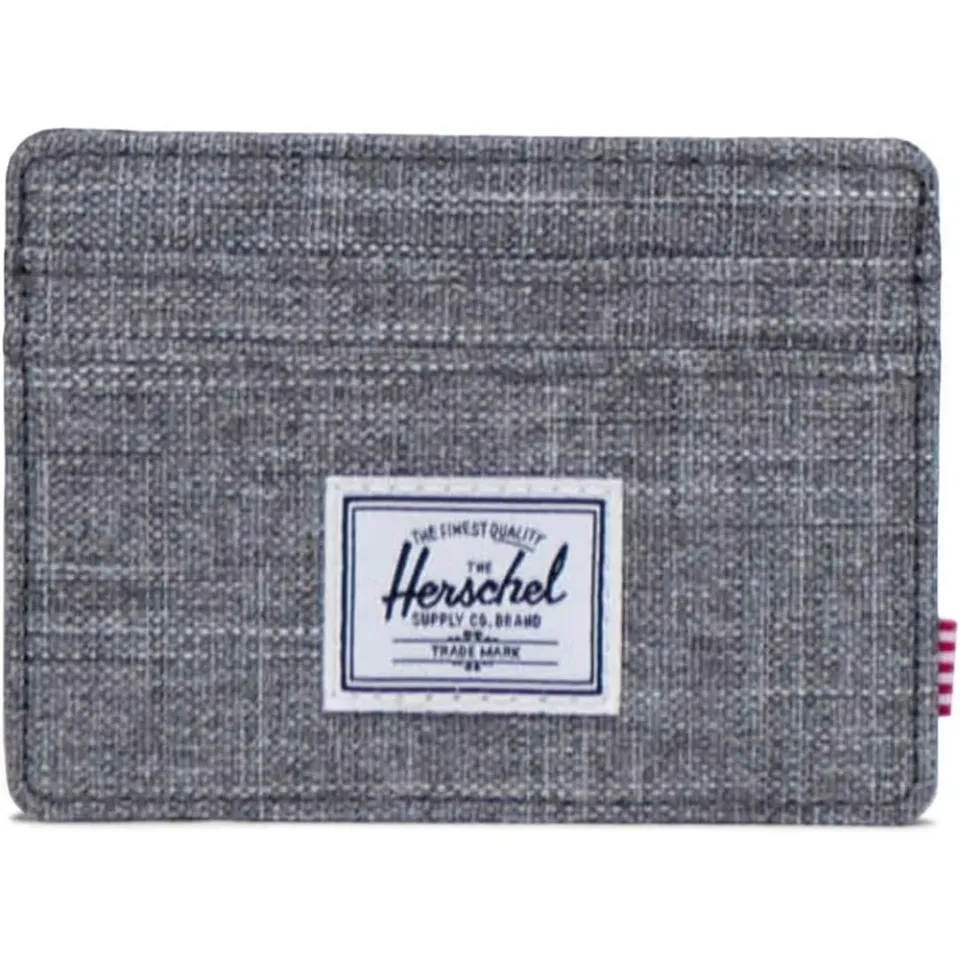 Herschel Charlie pasjeshouder Raven Crosshatch plat
