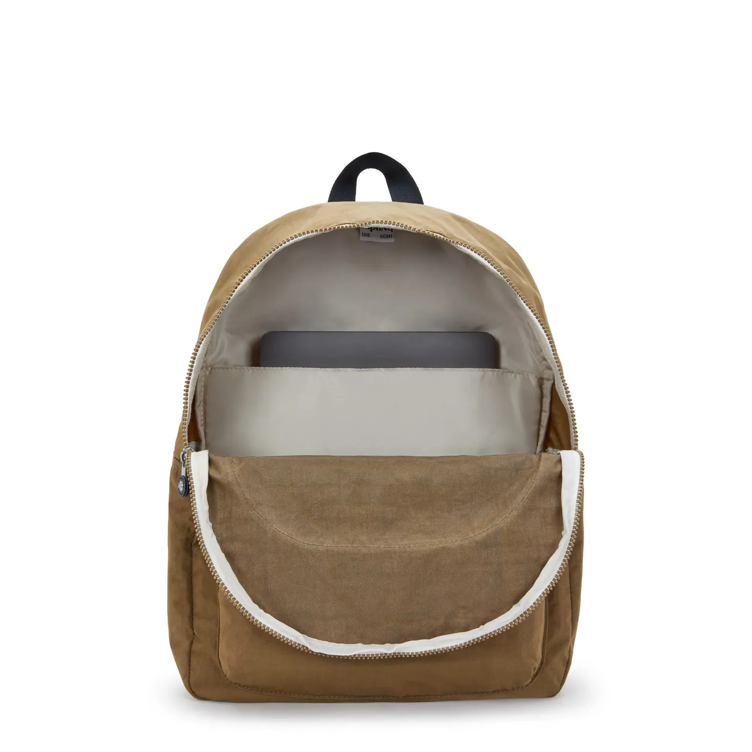 Kipling Curtis L rugzak Smooth Khaki groot 15 inch
