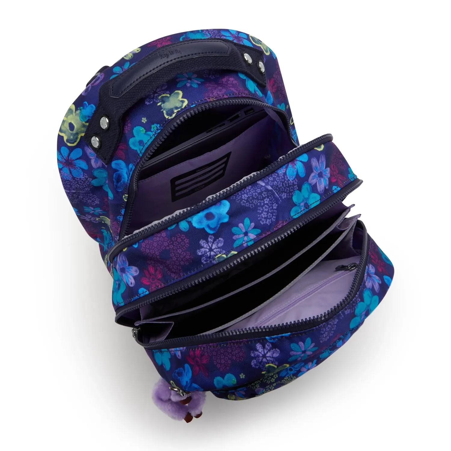 Kipling Class Room rugzak Groot Dark Flower Stamp laptop