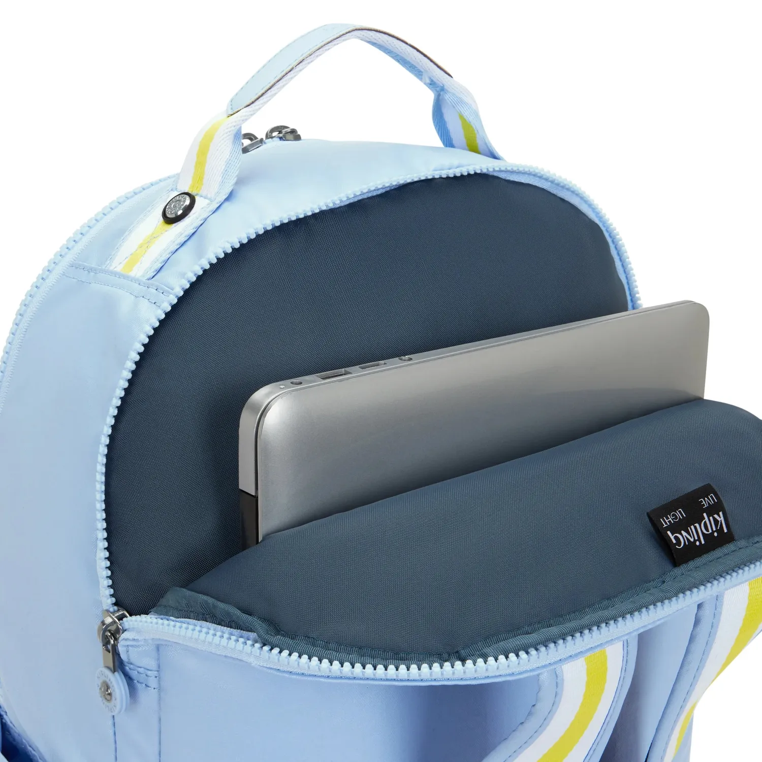 Kipling Seoul Lap rugzak Groot Clear Sky Metallic 15 inch