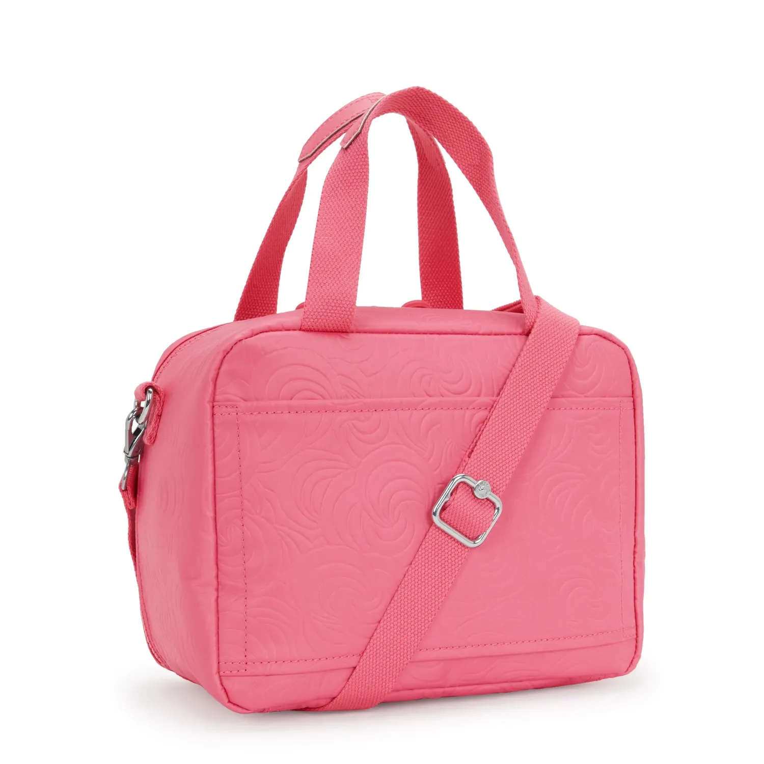 Kipling Miyo lunchtas Groot Pink Swirl Emboss geïsoleerd