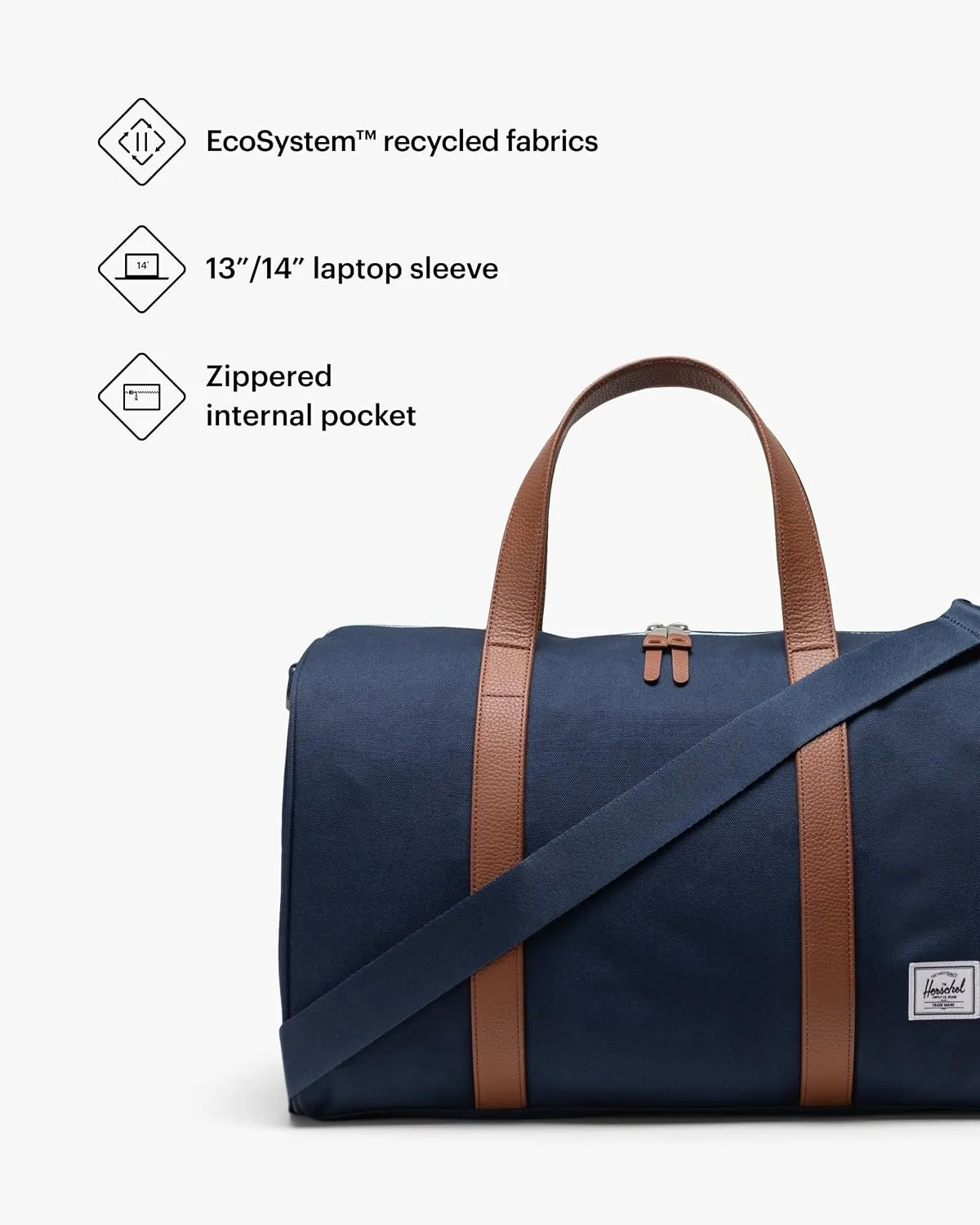 Herschel Novel Duffle reistas Navy weekend