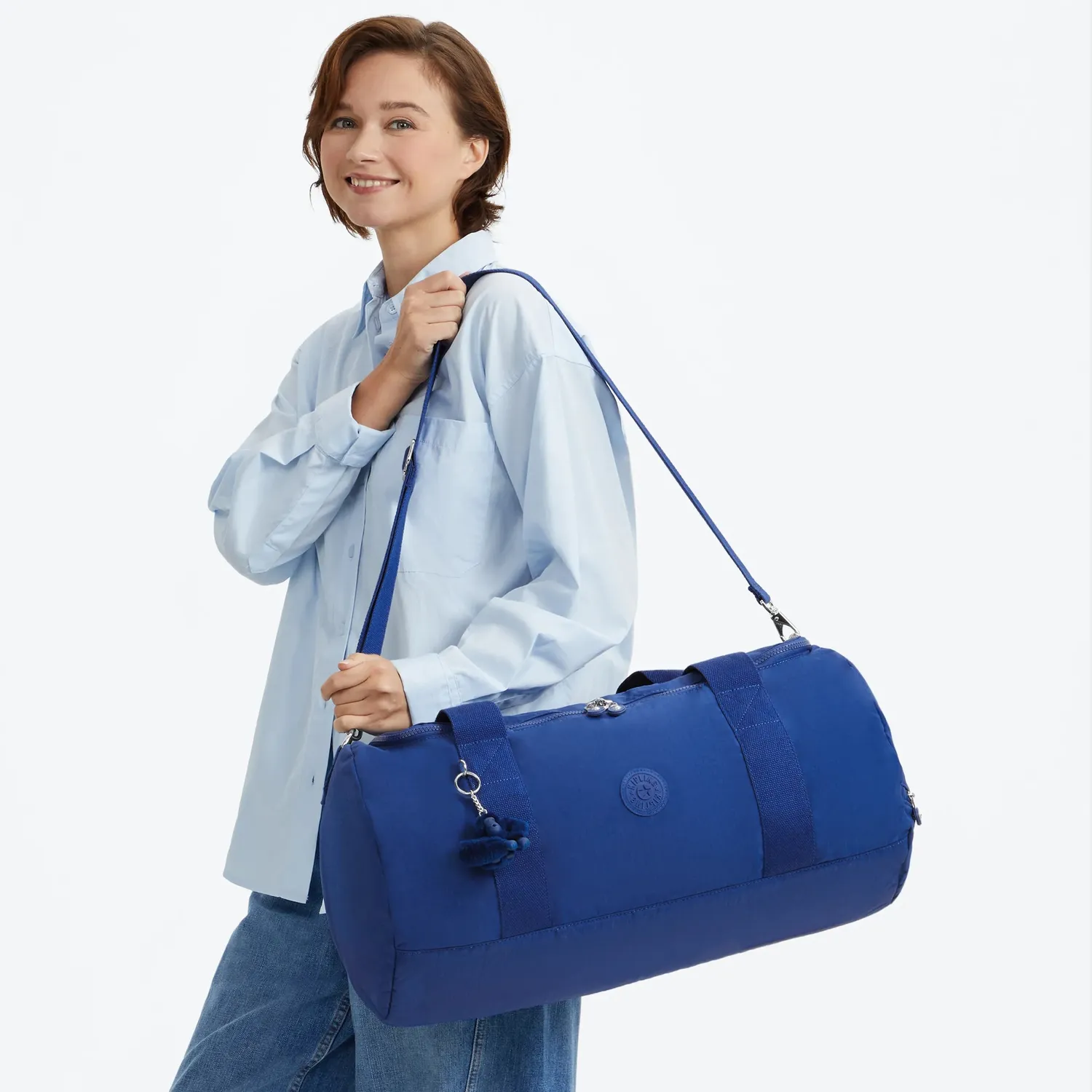 Kipling Argus S Sporttas Blazing Blue Klein met schoenvak