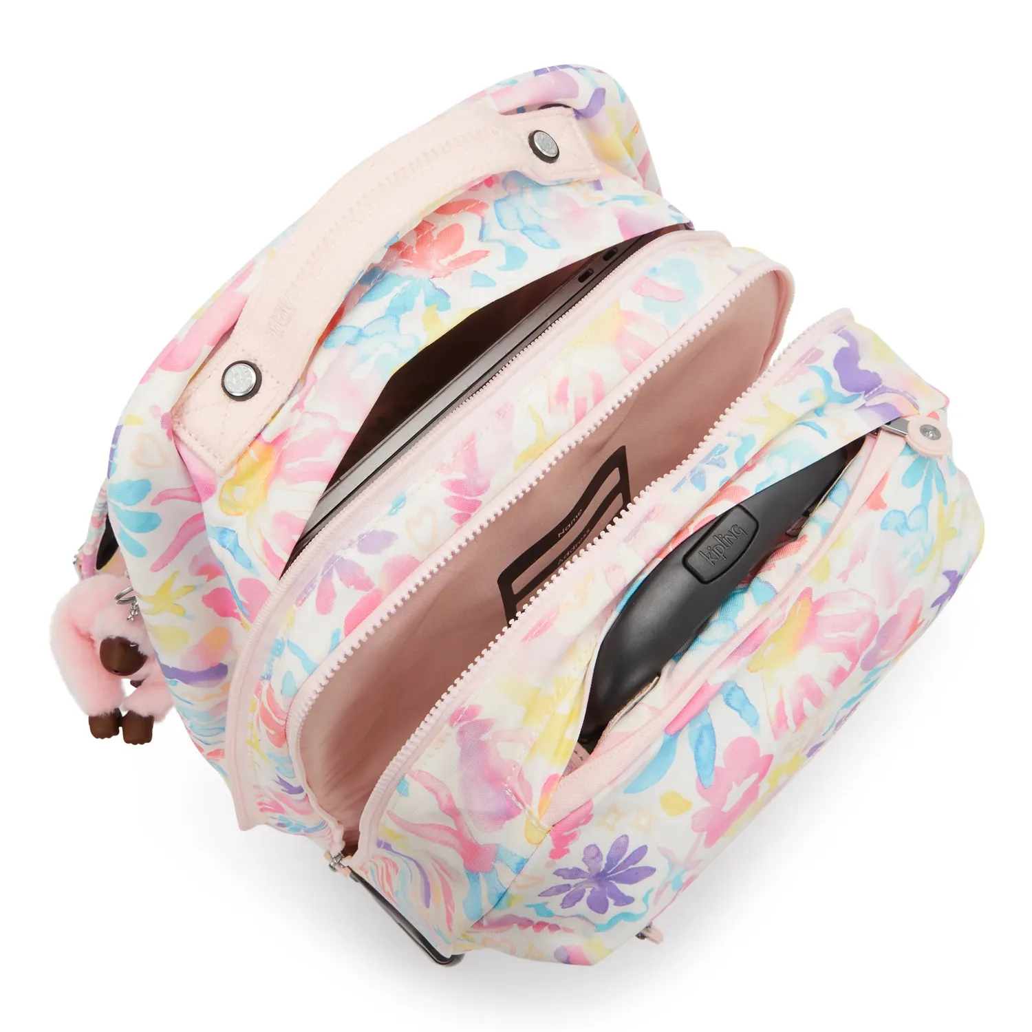 Kipling Sari trolley rugzak Groot Aqua Sea laptopvak