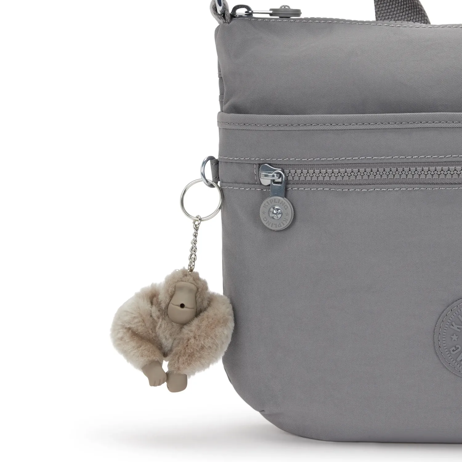 Kipling Arto schoudertas Medium Inviting Grey lichtgewicht