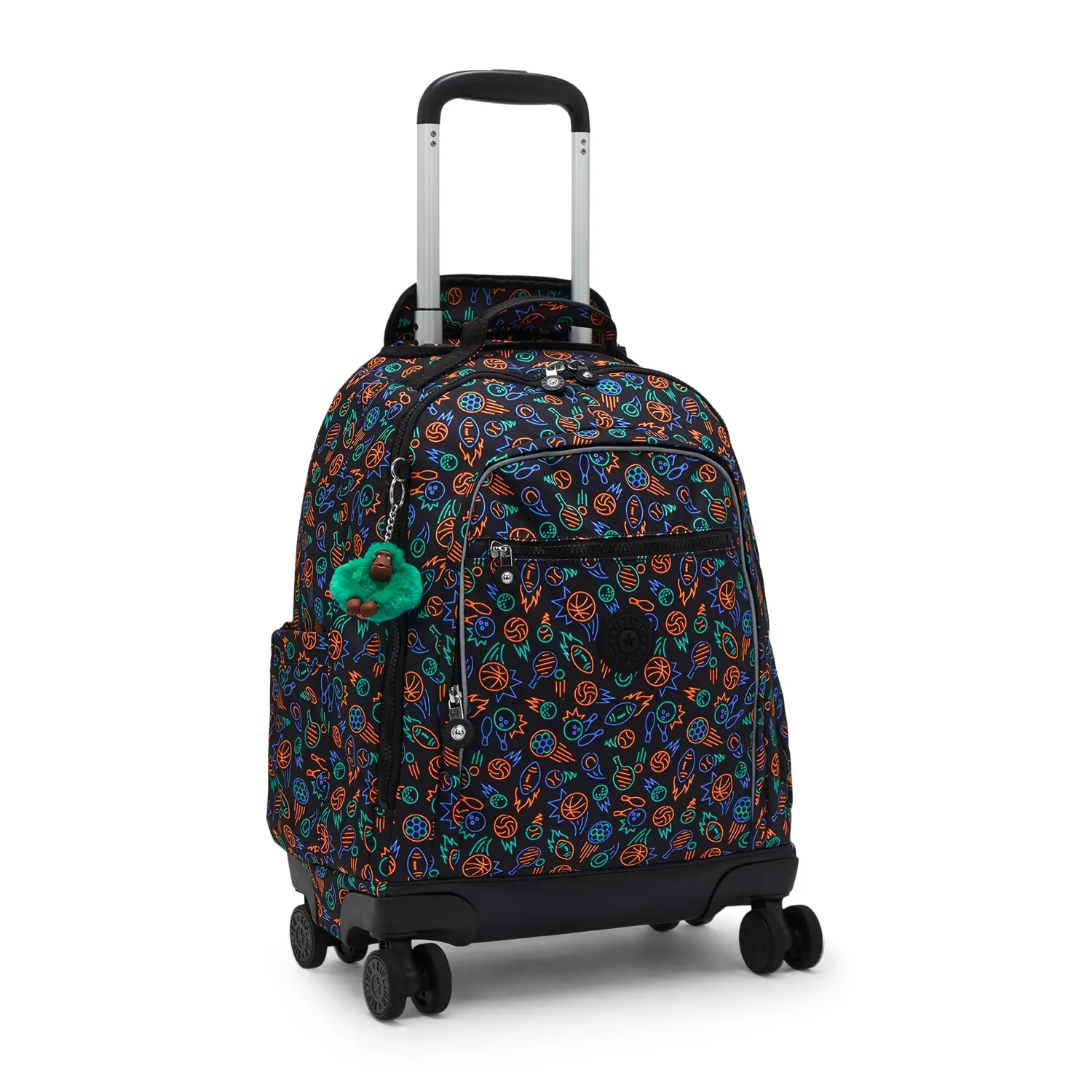 Kipling New Zea rugzak met wielen Sport Doodle groot