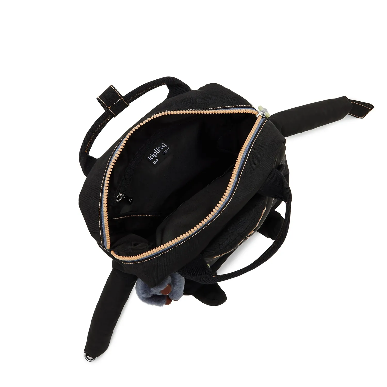 Kipling Jane Energy rugzak Energy Black met vakken