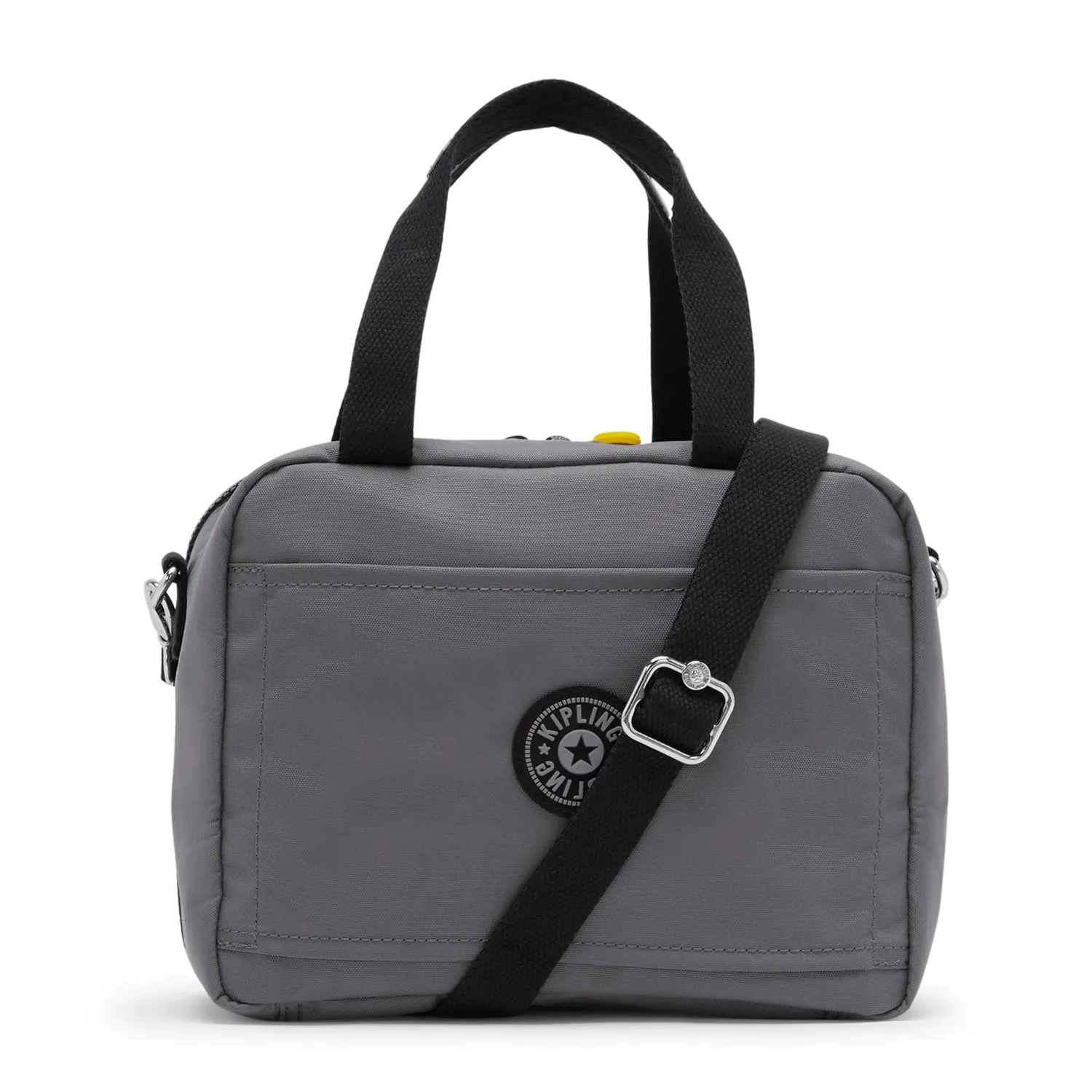 Kipling Miyo lunchtas Groot Happy Face Grey geïsoleerd