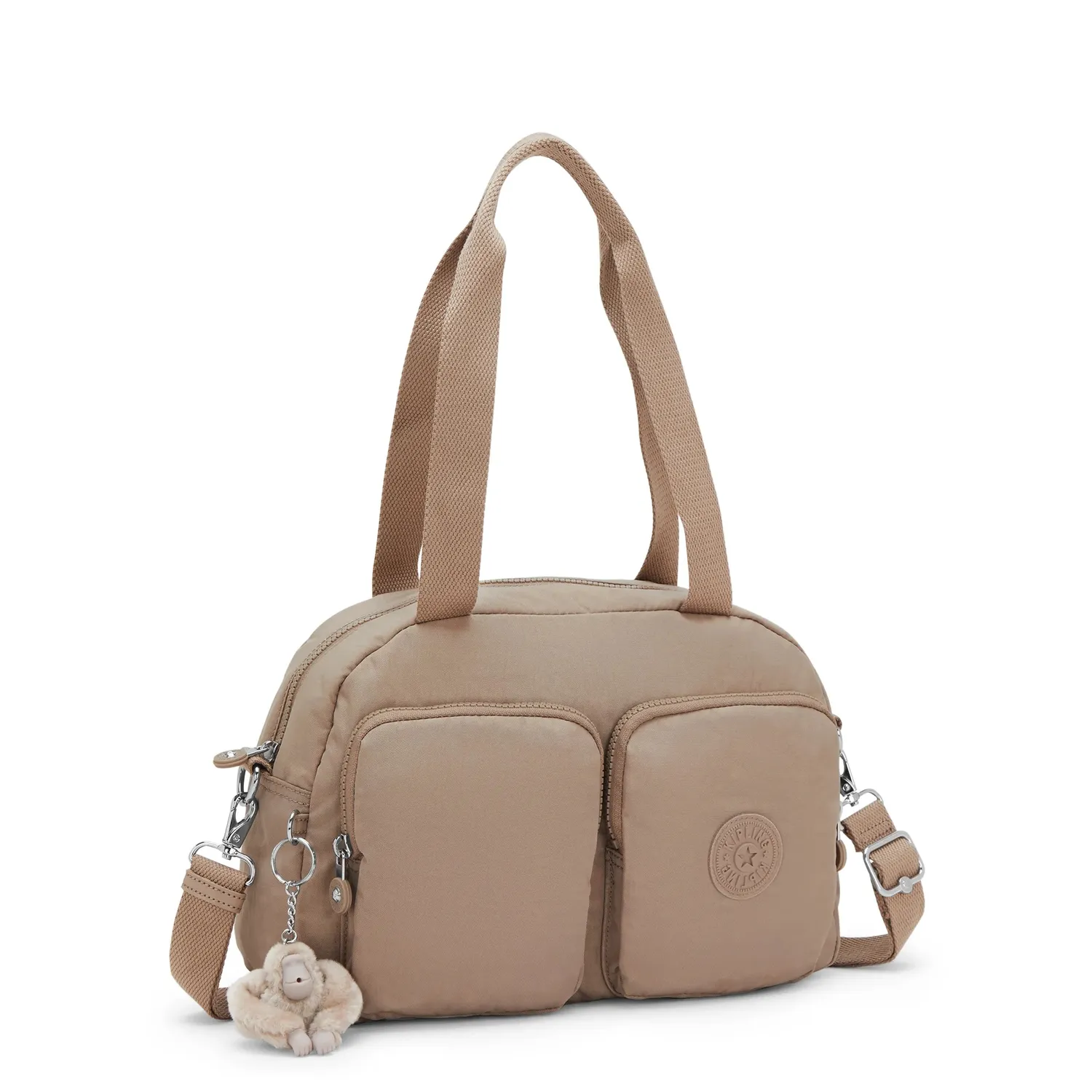 Kipling Cool Defea schoudertas Medium Tan Beige met vakken