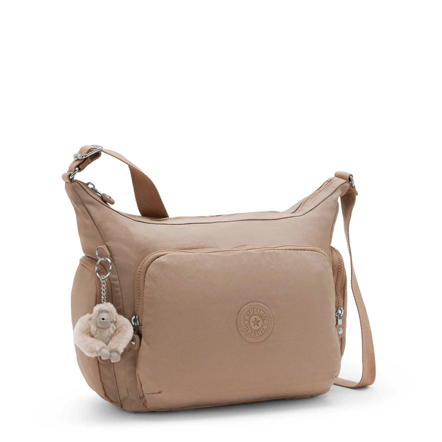 Kipling Gabb crossbodytas Groot Tan Beige zandkleur