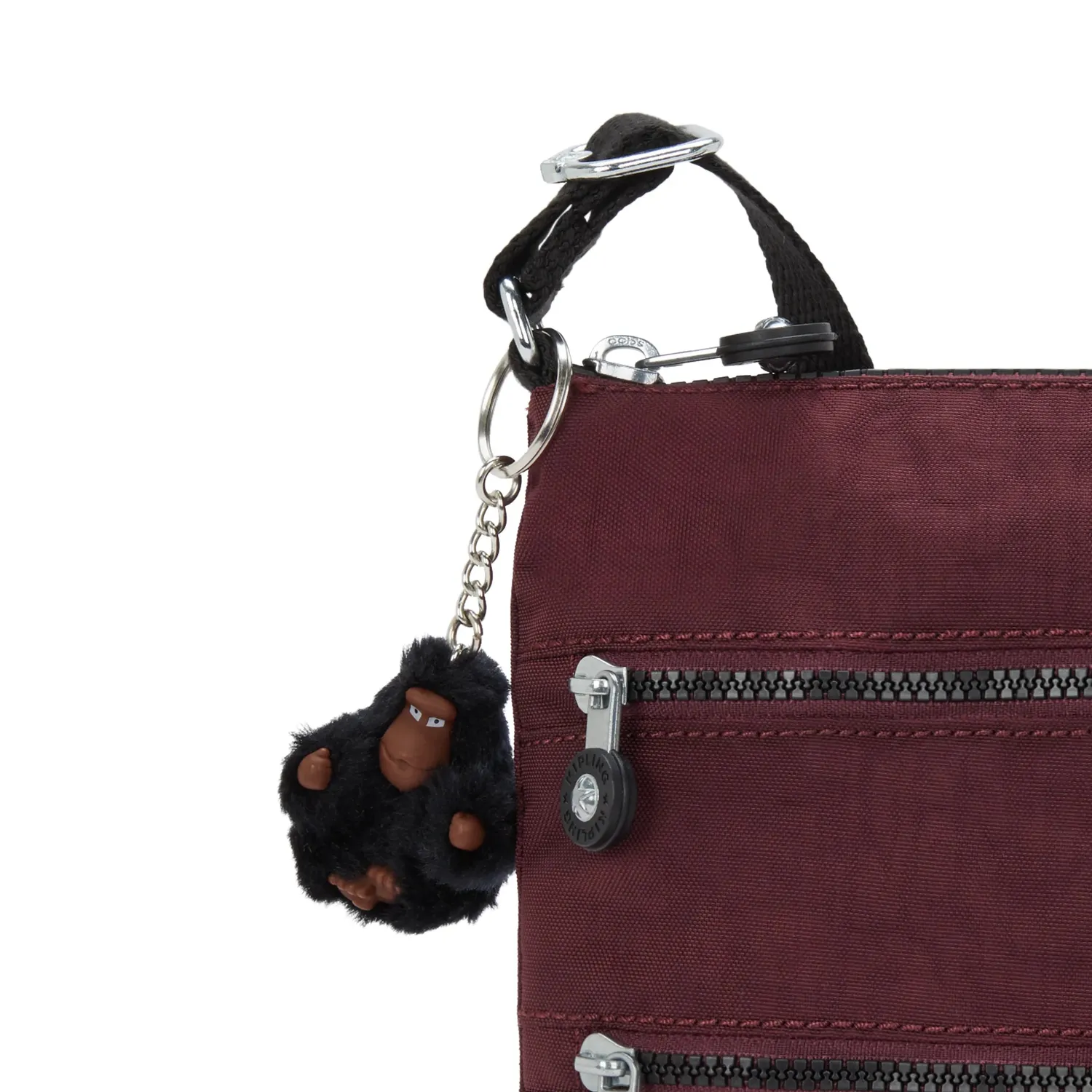 Kipling Keiko crossbody Mulberry Mocha klein met ritsvakken