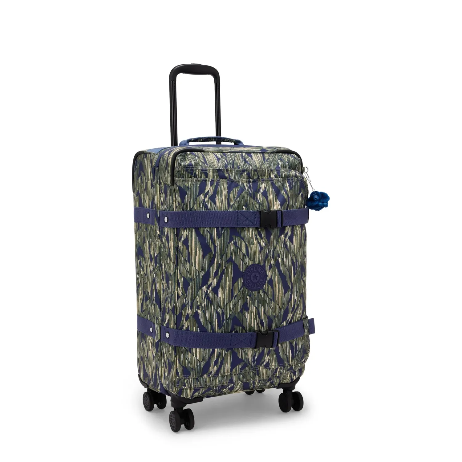 Kipling Spontaneous M koffer Medium Striped Grasses 4 wielen