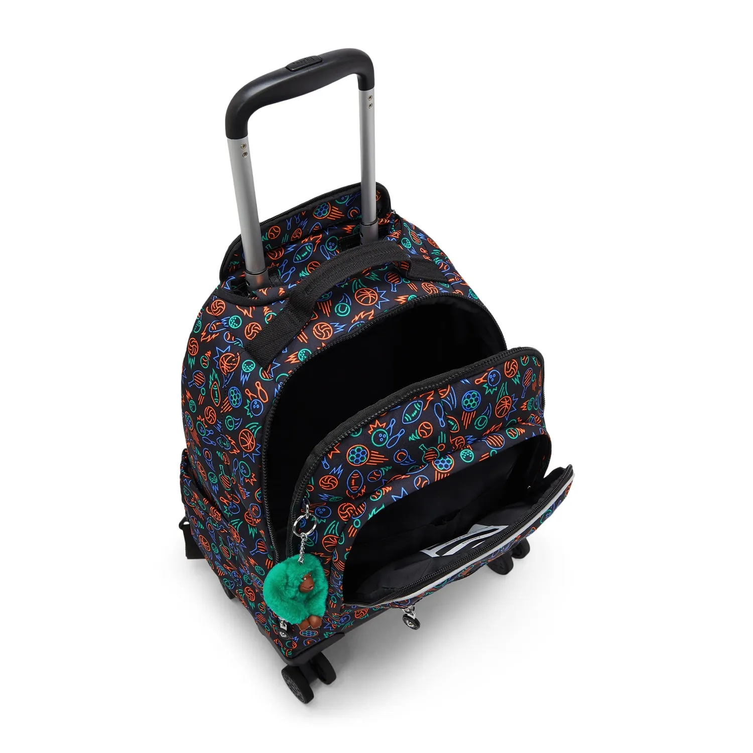 Kipling New Zea rugzak met wielen Sport Doodle groot