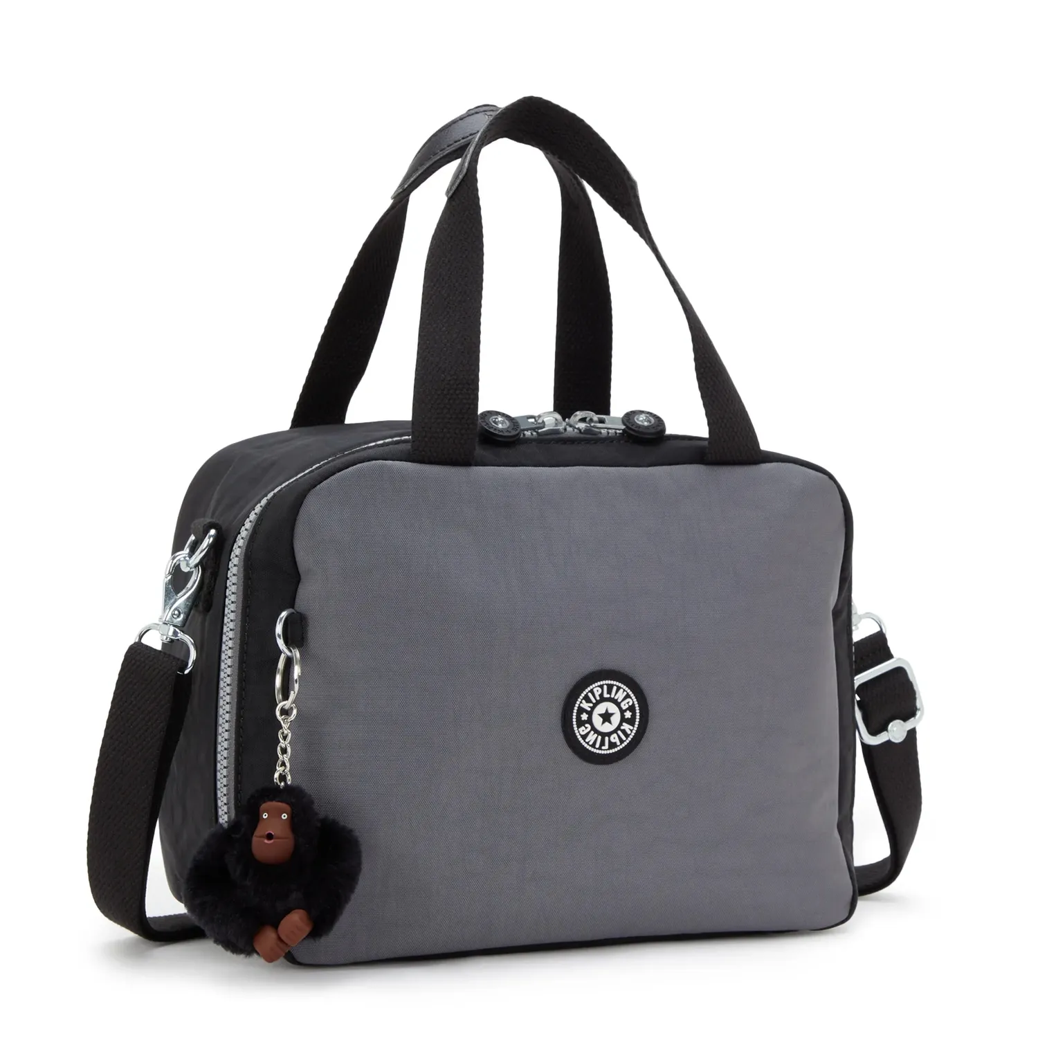 Kipling Miyo lunchtas Groot Space Black Block geïsoleerd