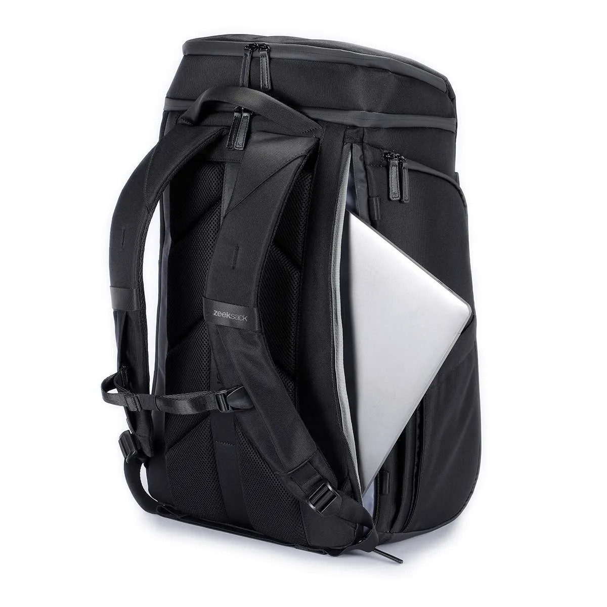 ZEEKSACK The Organizer 40L rugzak zwart canvas