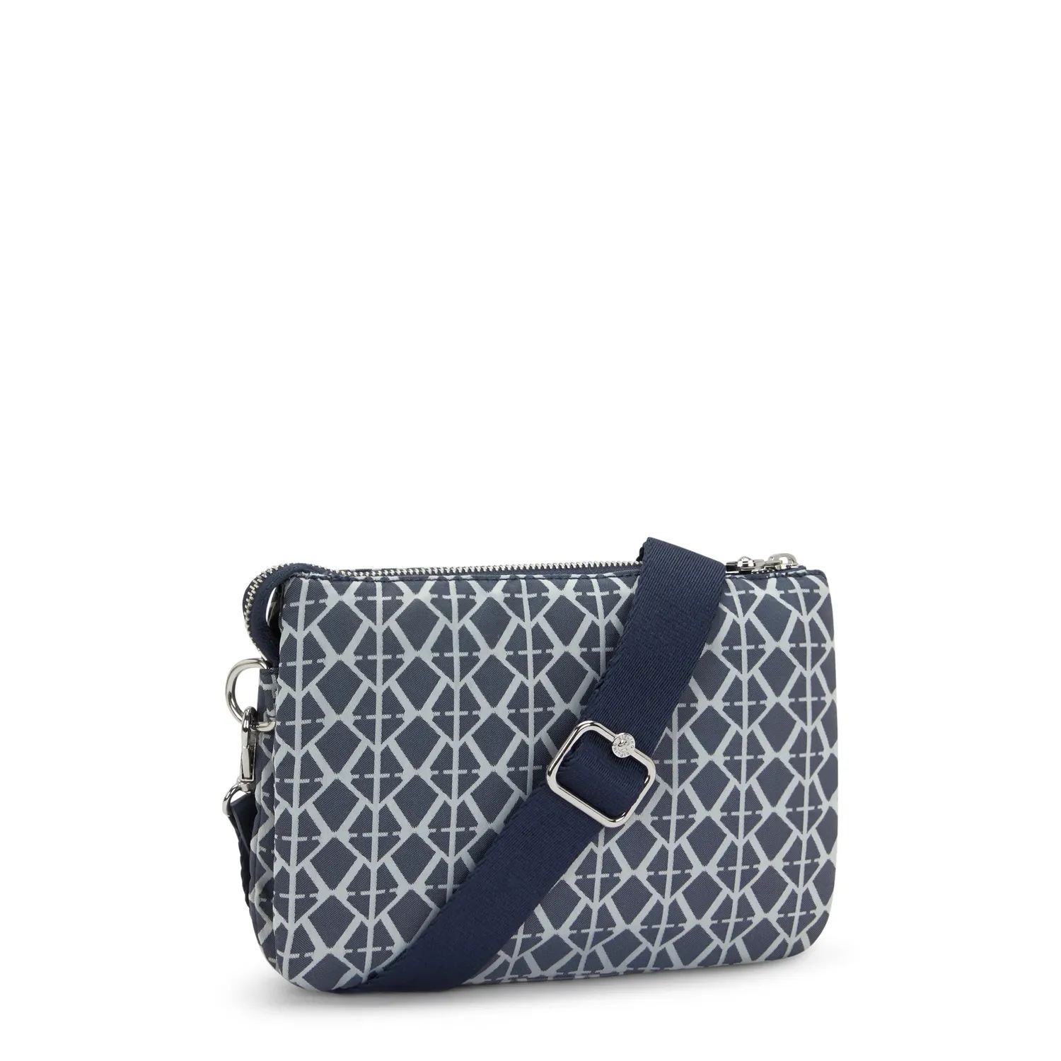 Kipling Riri crossbodytas klein Navy Sign Jacquard ritsvakken
