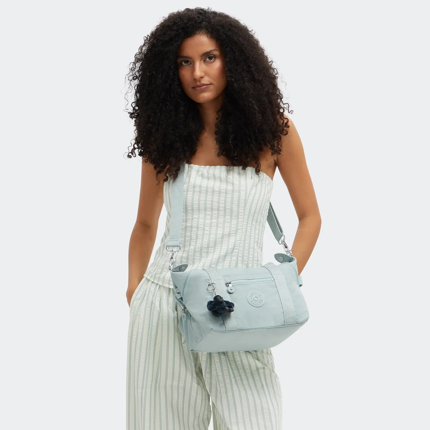 Kipling Art Mini schoudertasje Breezy Blue klein licht
