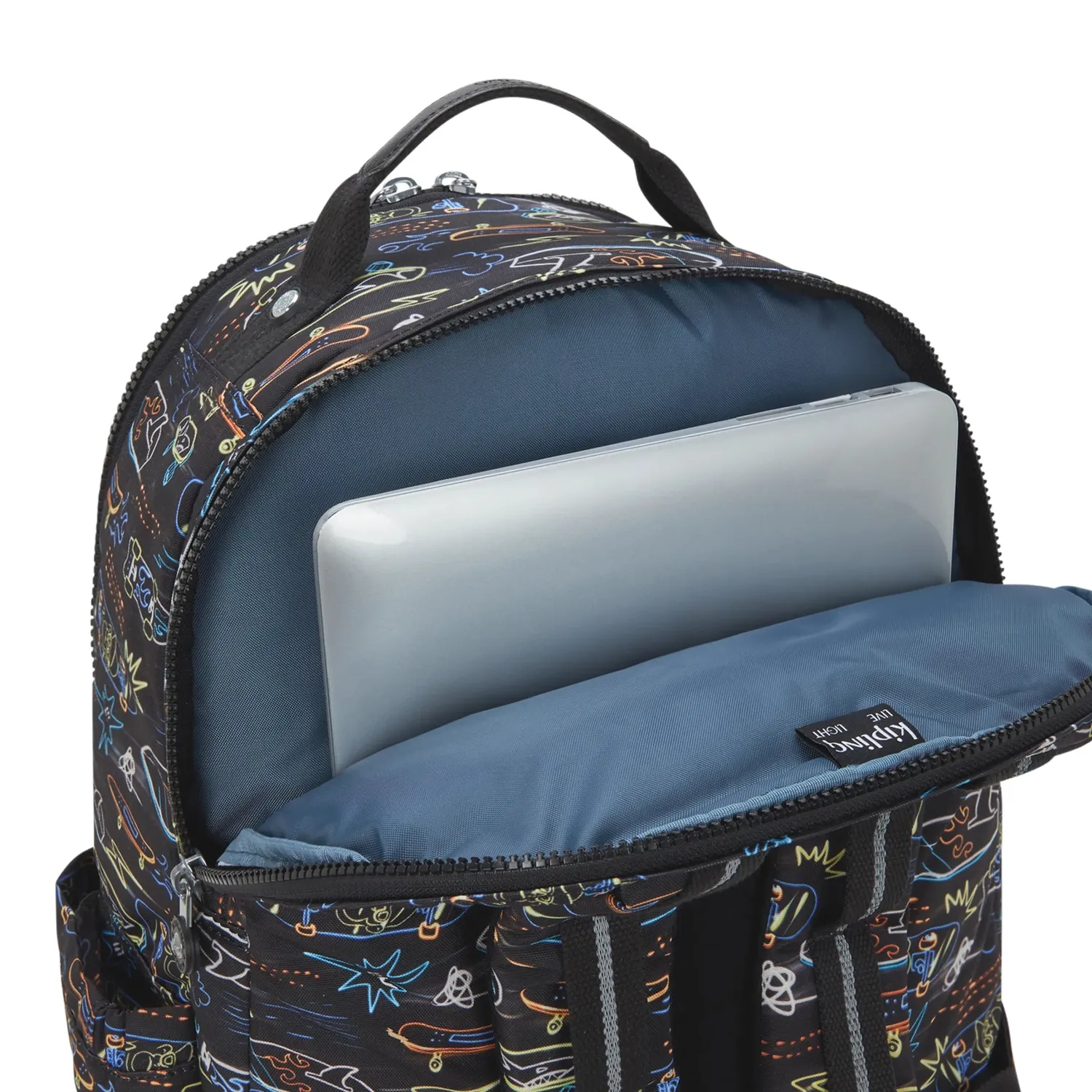 Kipling Seoul College Extra rugzak Neon Skate groot 15 inch