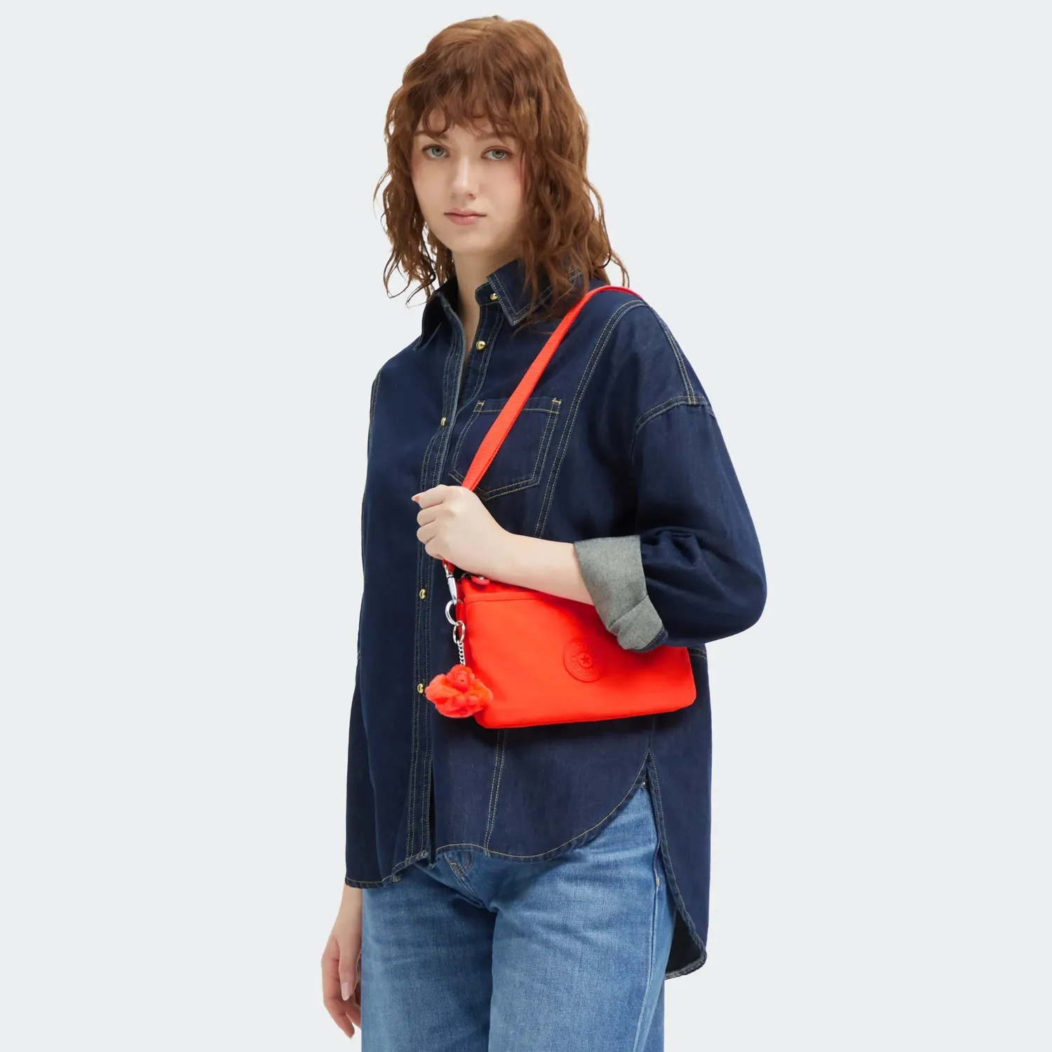 Kipling Riri crossbodytas Klein Open Orange oranje